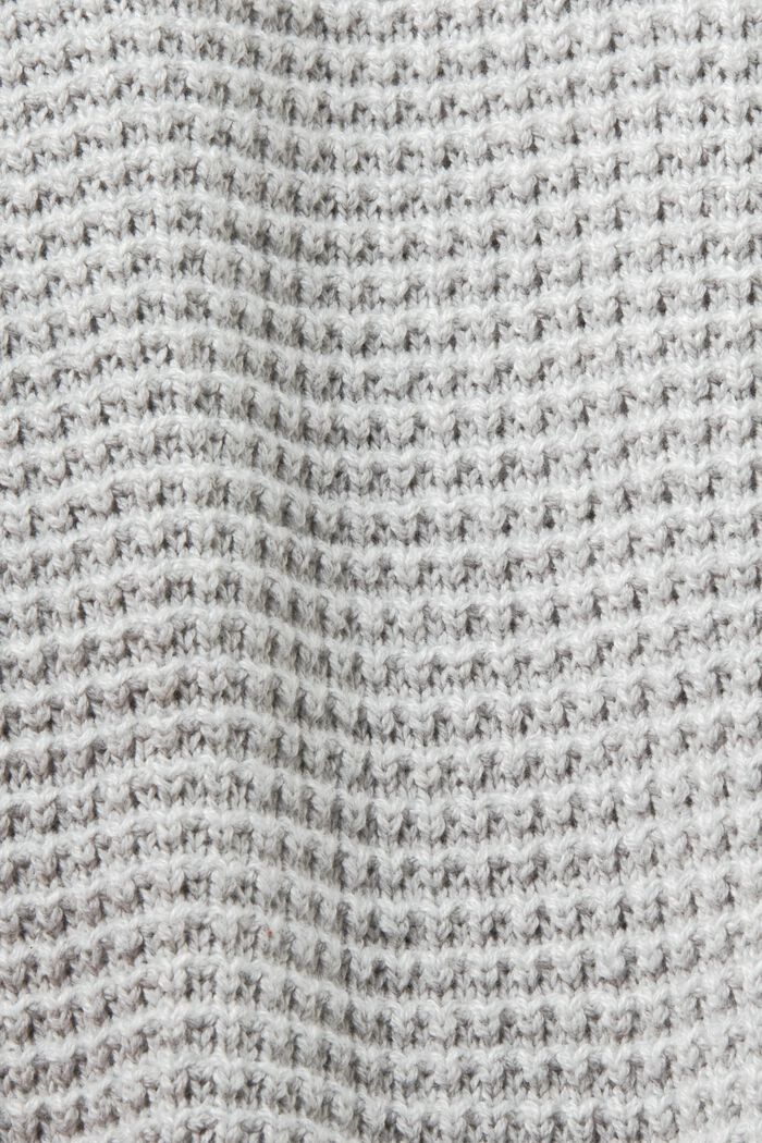 Textured Knit Sweater, LIGHT GREY, detail image number 5
