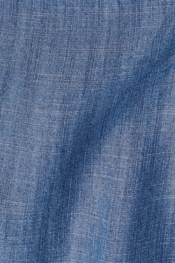 Denim blouse made of TENCEL™, BLUE DARK WASHED, detail image number 4