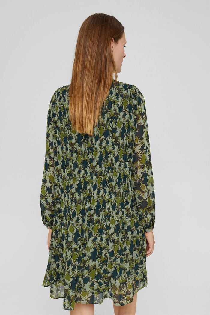 Recycled: pleated dress with a print, DUSTY GREEN, detail image number 2