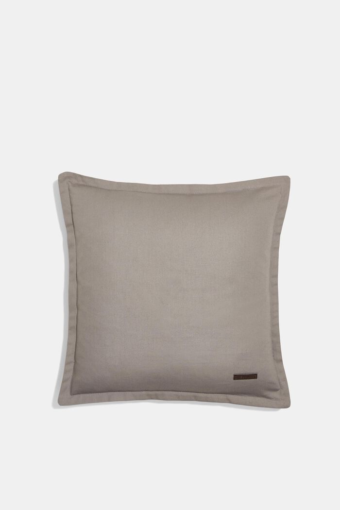 Bi-colour cushion cover made of 100% cotton, DARK GREY, detail image number 0