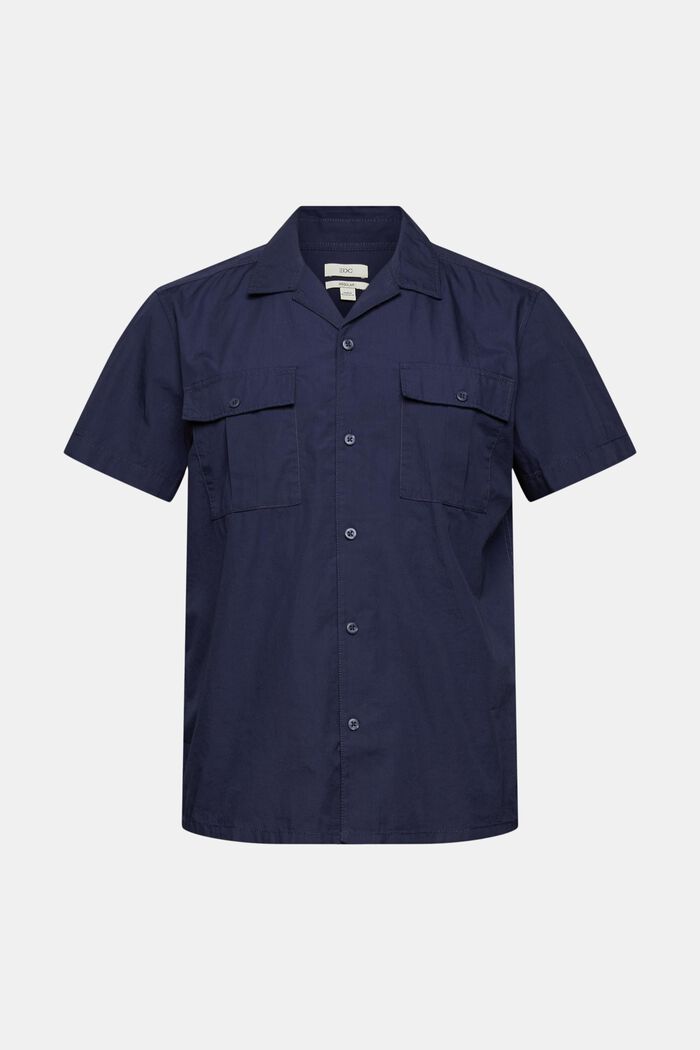 Shirt with breast pockets, NAVY, overview
