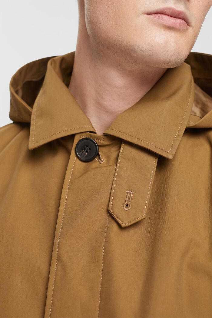 Trench coat with detachable hood, TAUPE, detail image number 0