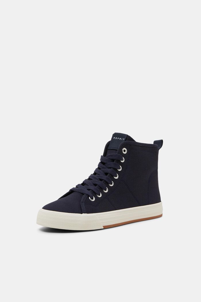 High-top canvas trainers, NAVY, detail image number 2