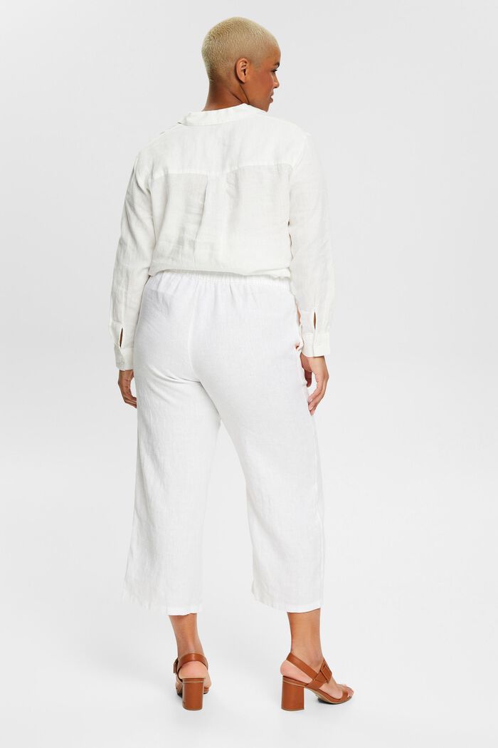 CURVY culottes made of 100% linen, WHITE, detail image number 3
