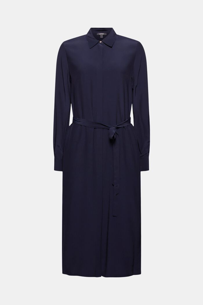 Shirt dress with LENZING™ ECOVERO™, NAVY, detail image number 0
