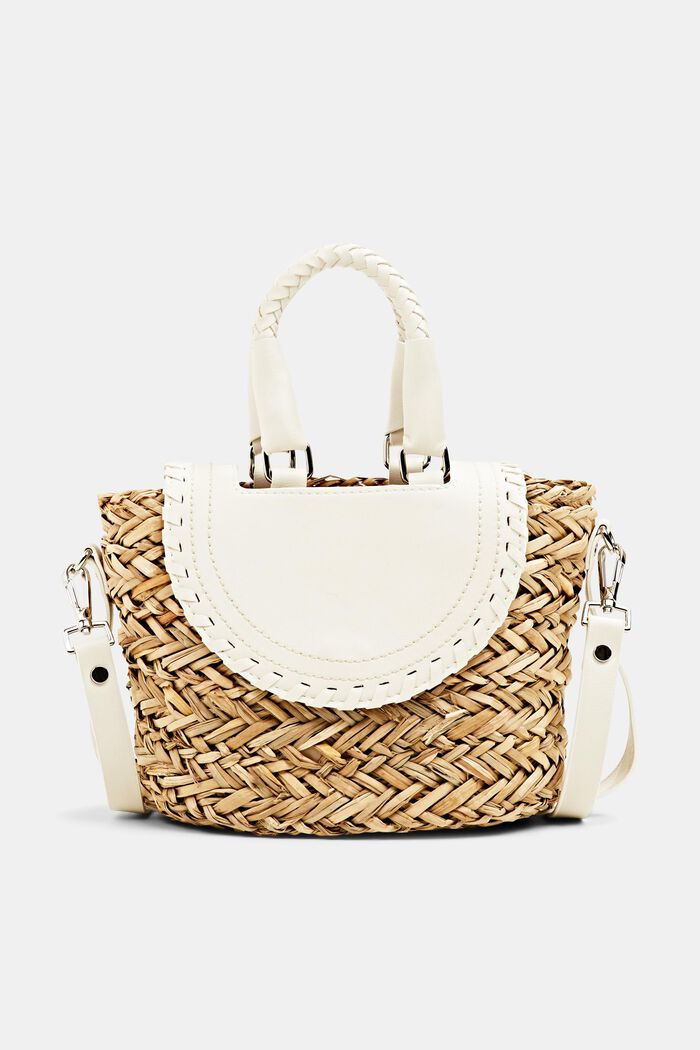 Bag made of woven straw, OFF WHITE, detail image number 0
