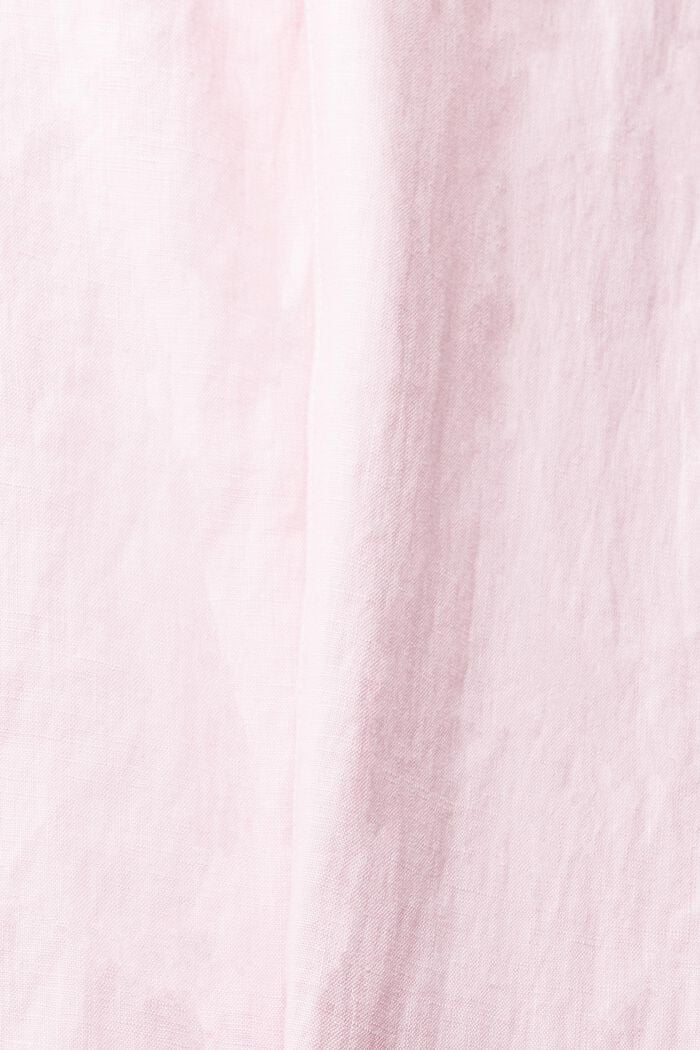 Made of linen: trousers with a colourful belt, LIGHT PINK, detail image number 4