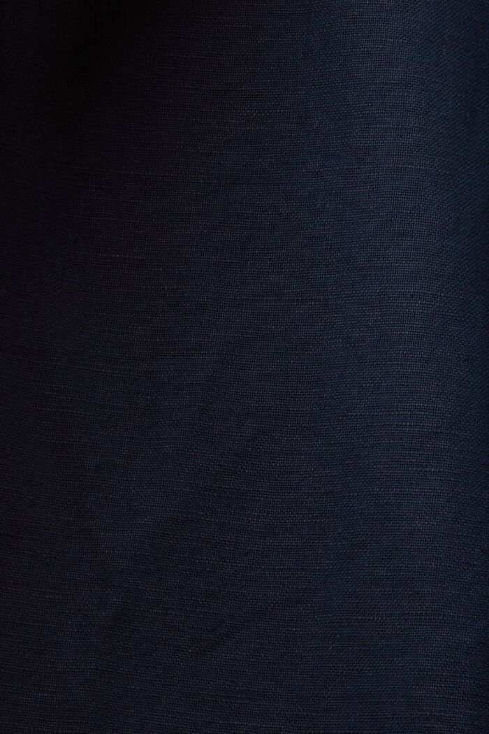 Cotton and linen blended trousers, NAVY, detail image number 7