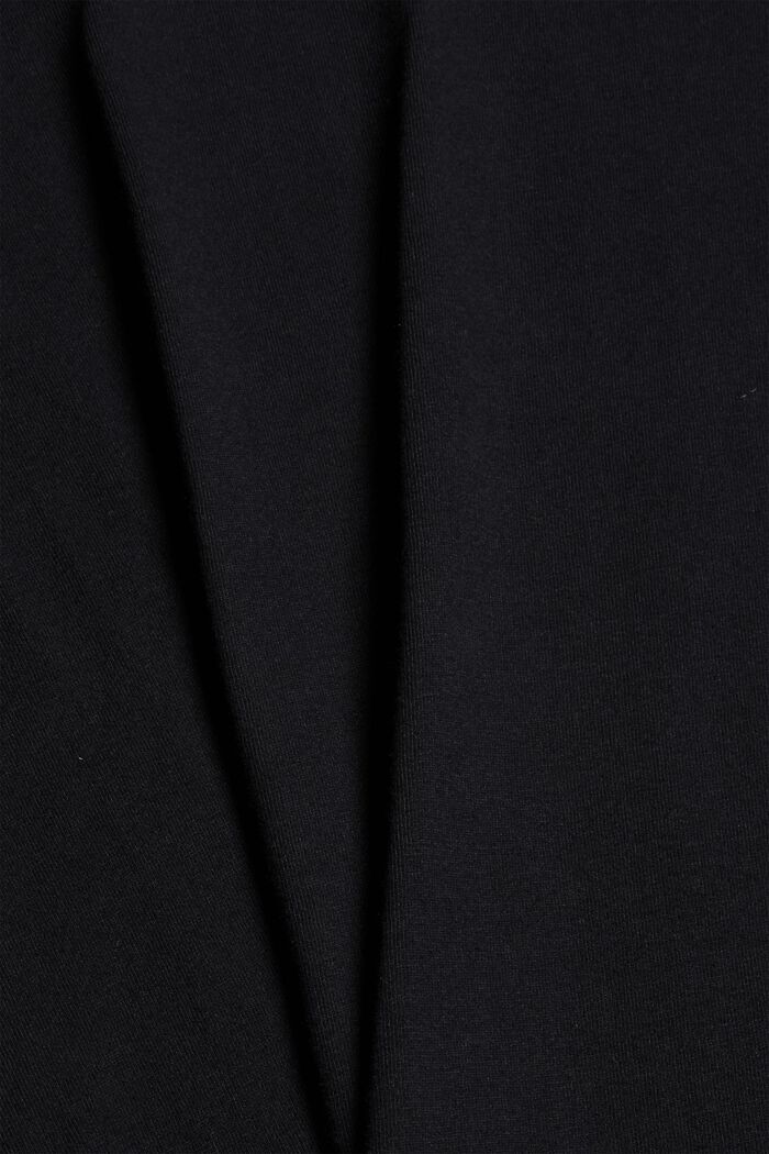 Pyjama top made of 100% organic cotton, BLACK, detail image number 4