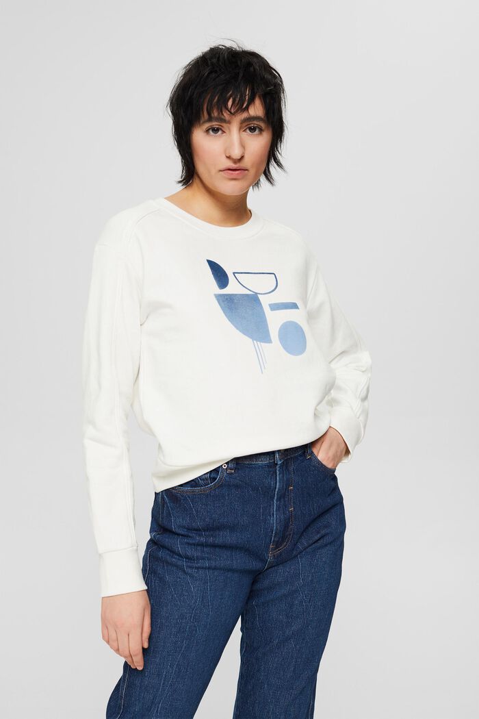 Sweatshirt with a graphic print, OFF WHITE, detail image number 0