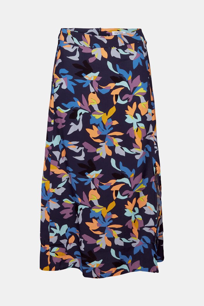 Printed Midi Skirt, NAVY, detail image number 5