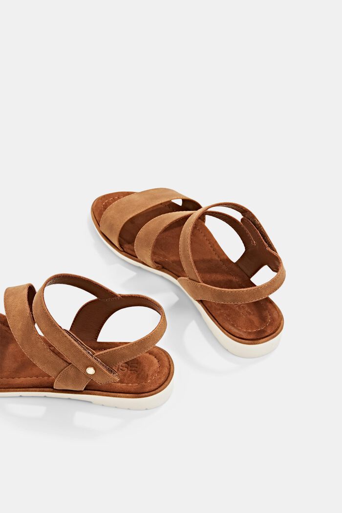 Sandals with Velcro strap, CARAMEL, detail image number 5