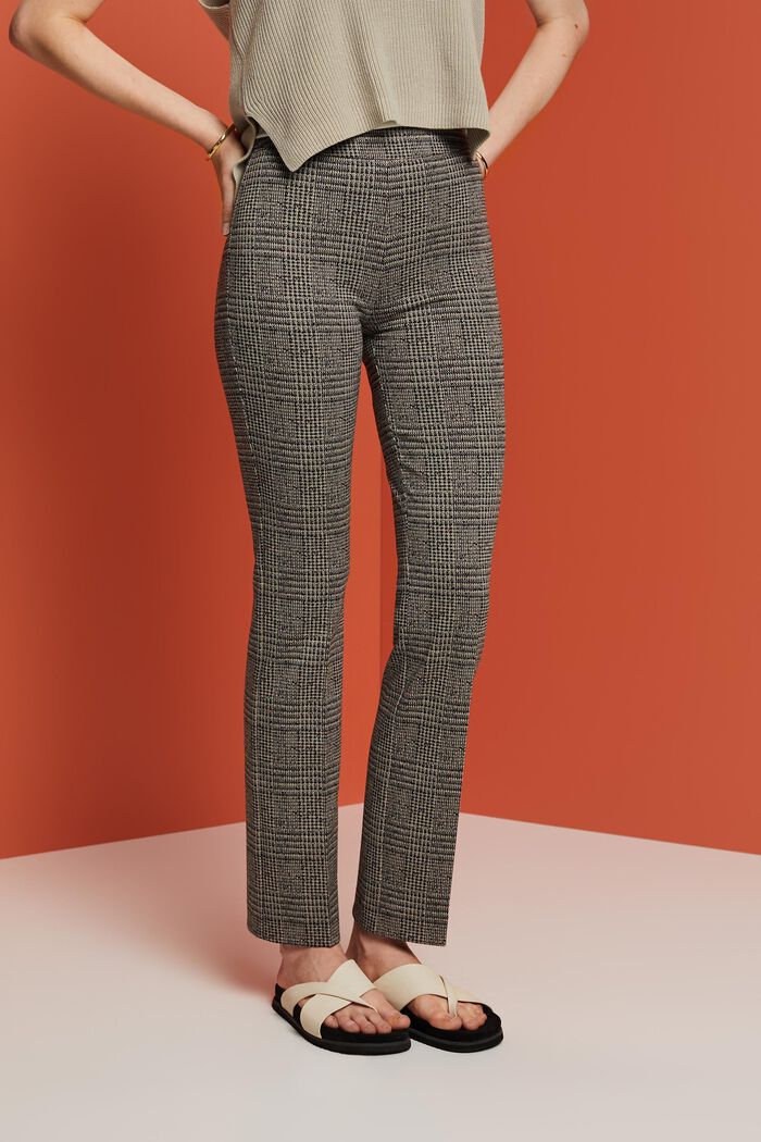 Patterned Slip-On Pants, MEDIUM GREY, detail image number 0