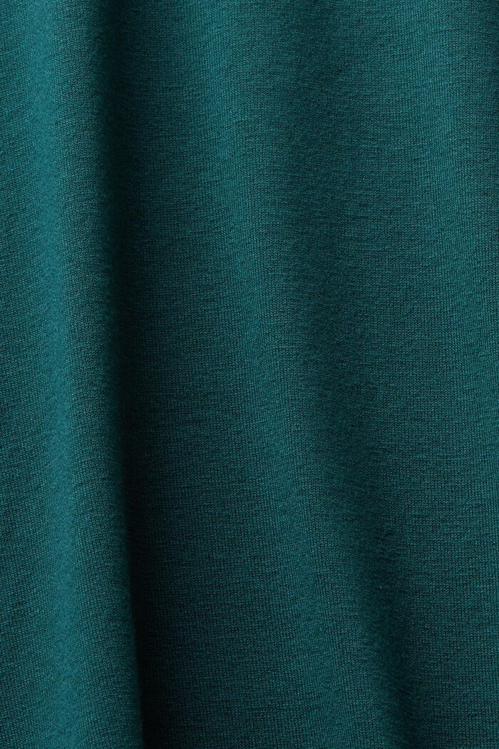 Scalloped Longsleeve Top, EMERALD GREEN, detail image number 5