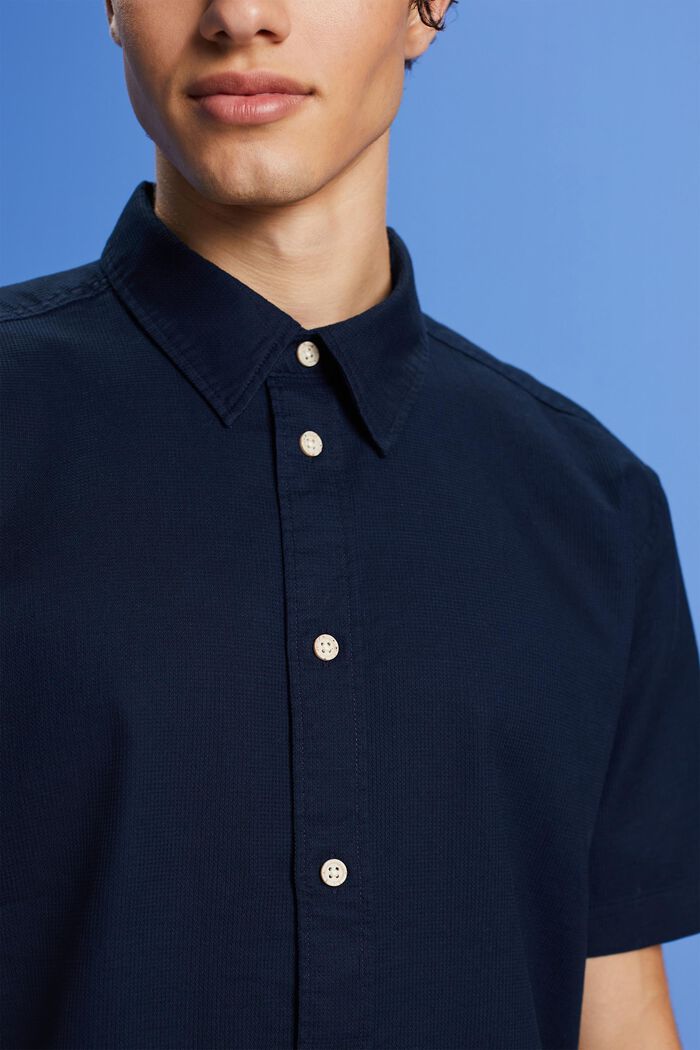 Short-sleeved shirt, 100% cotton, NAVY, detail image number 2