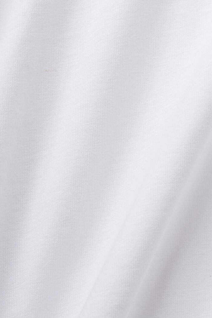 T-shirt with chest print, 100% cotton, WHITE, detail image number 5