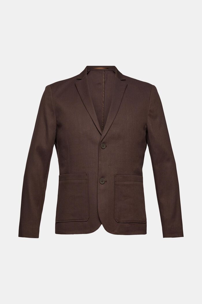 HEMP mix & match jacket, BROWN, overview