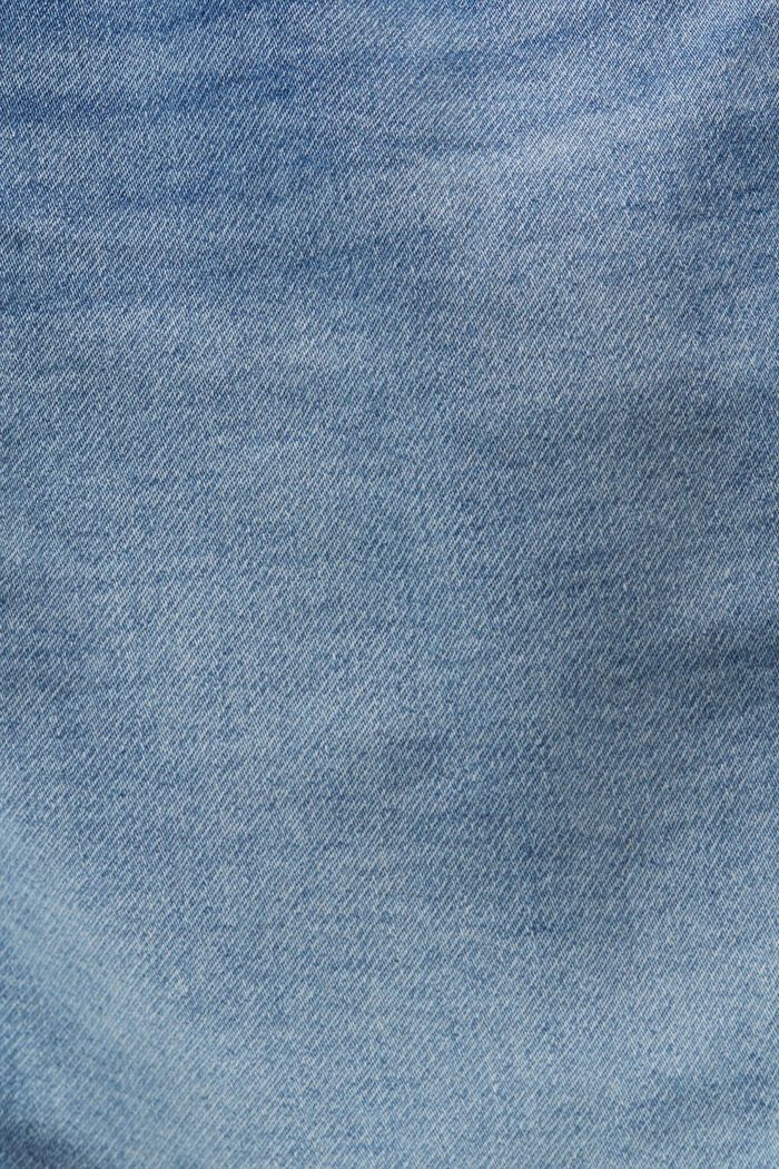Denim shorts made of blended organic cotton, BLUE LIGHT WASHED, detail image number 6