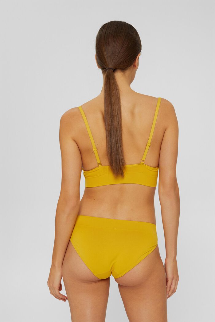 Recycled: padded soft bra, LIME YELLOW, detail image number 1