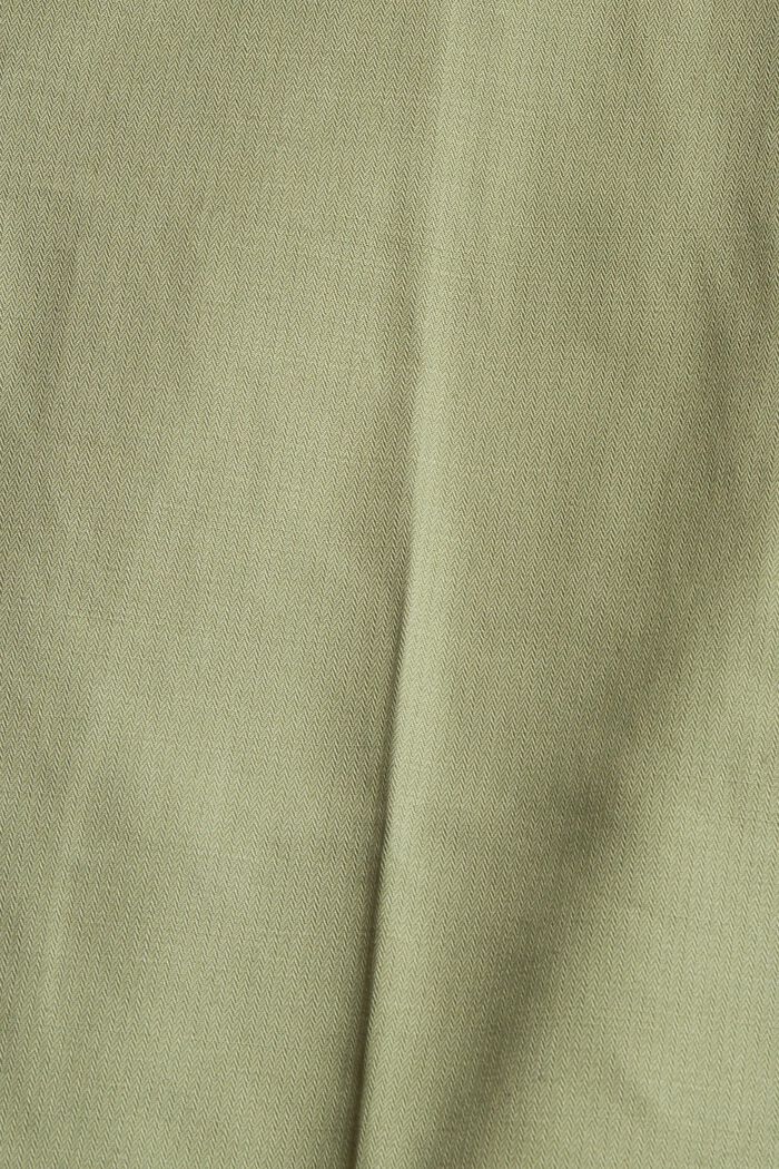 Cropped trousers made of blended organic cotton, LIGHT KHAKI, detail image number 4