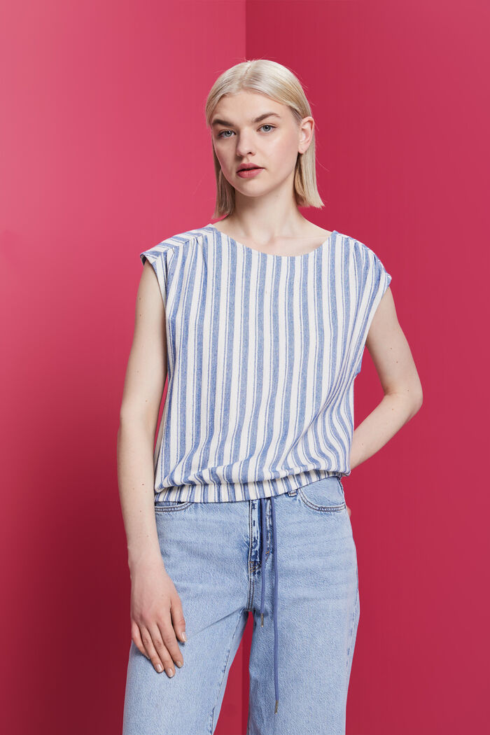 Sleeveless top with vertical stripes, ICE, detail image number 0