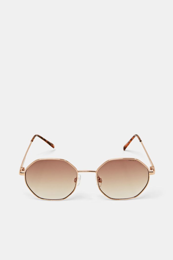 Sunglasses with filigree gold metal frame, GOLD, detail image number 0