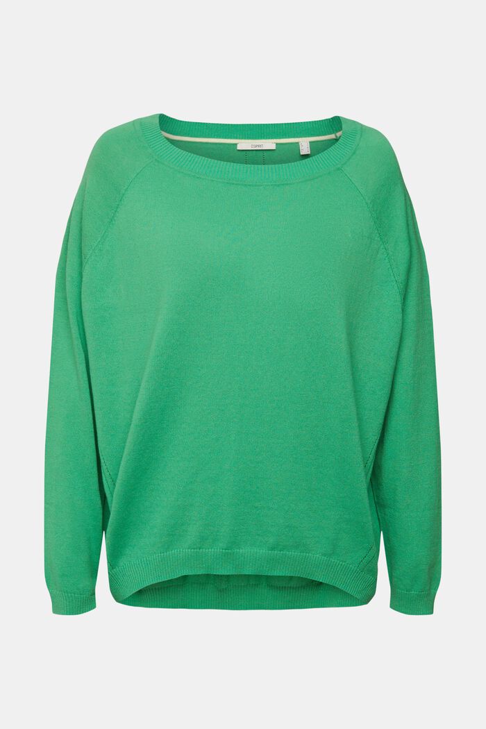 Knitted sweater, GREEN, overview