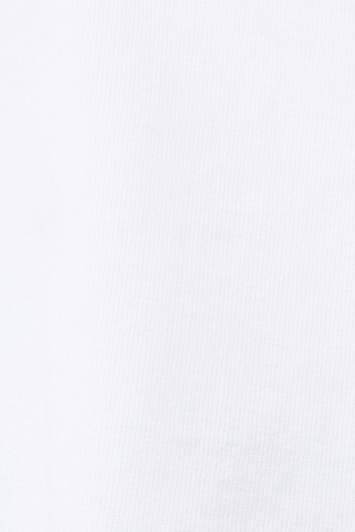Printed Cotton T-Shirt, WHITE, detail image number 4