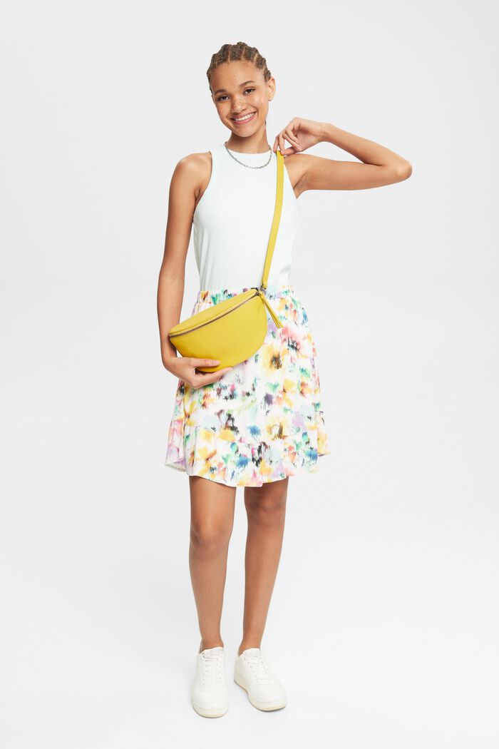 Patterned mini skirt, LENZING™ ECOVERO™, OFF WHITE, detail image number 0