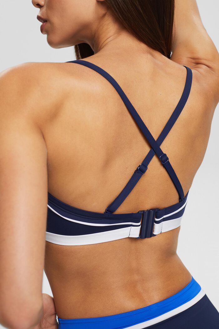 Bandeau top with detachable straps, NAVY, detail image number 3