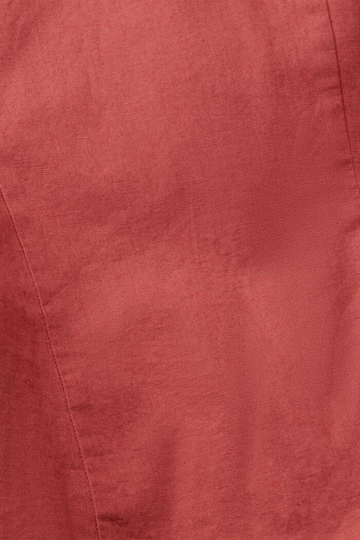 Linen blend: cropped blazer, TERRACOTTA, detail image number 4
