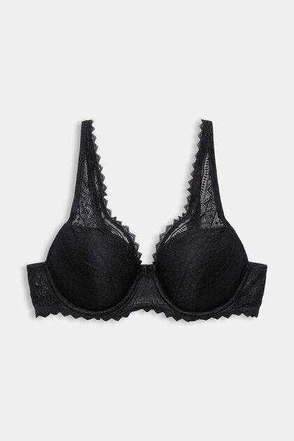 Padded Graphic Lace Bra