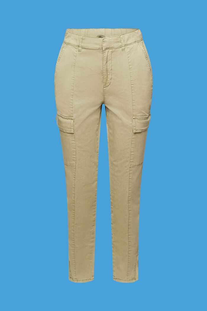 Mid-rise cargo-style trousers, LIGHT KHAKI, detail image number 6