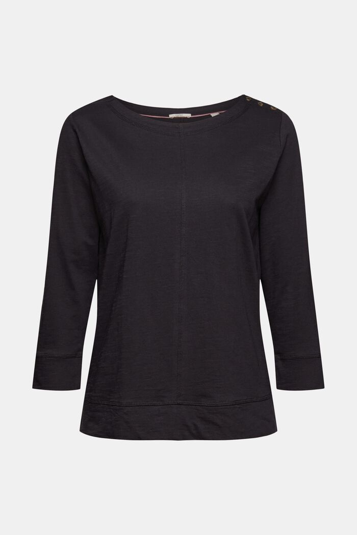 Long sleeve top with buttons, BLACK, detail image number 5