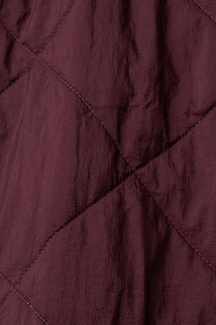 Quilted coat, BORDEAUX RED, detail image number 4