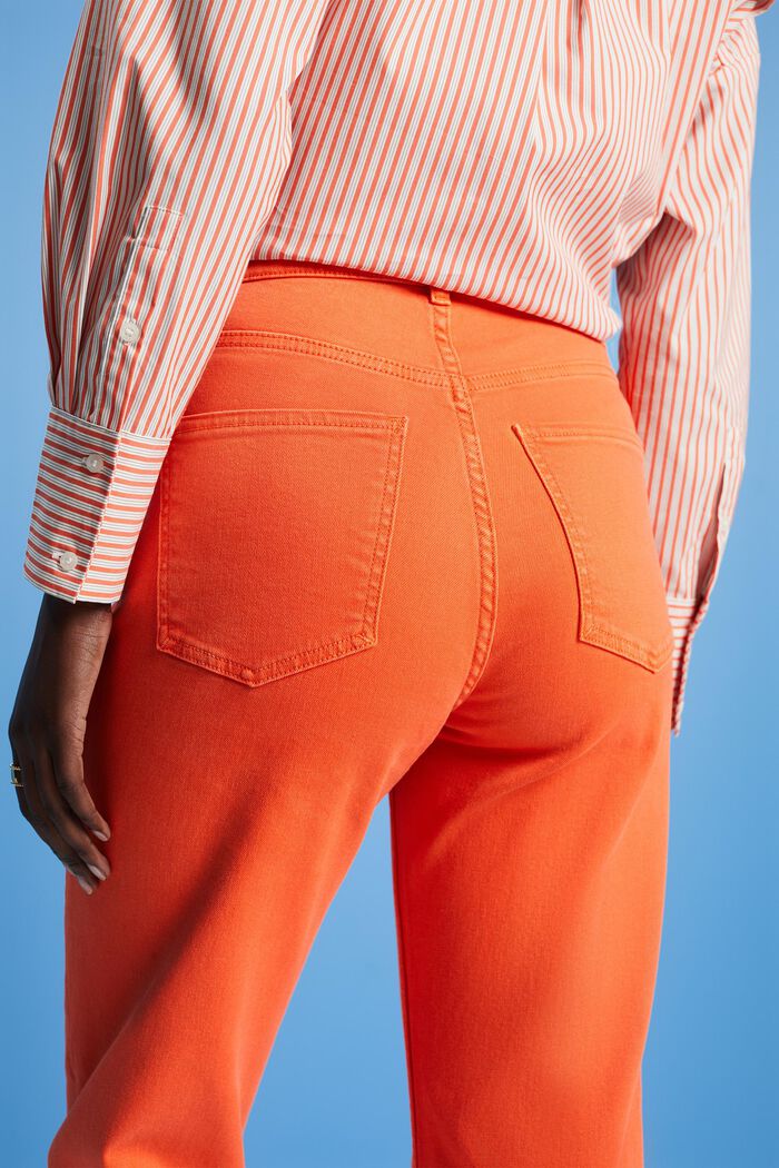 High-rise straight leg trousers, ORANGE RED, detail image number 4