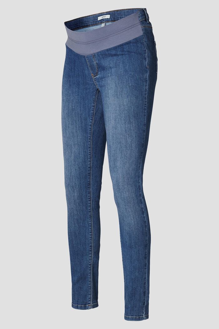 Stretch jeggings with an under-bump waistband, MEDIUM WASHED, detail image number 0