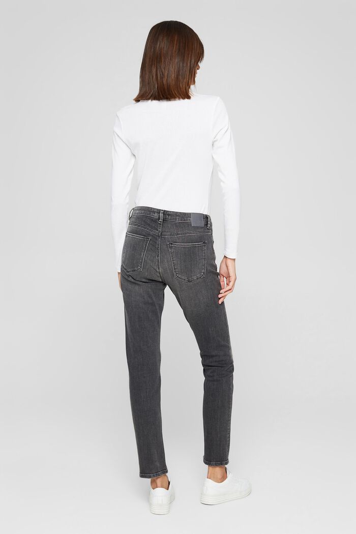Stretch jeans made of blended organic cotton, GREY DARK WASHED, detail image number 3