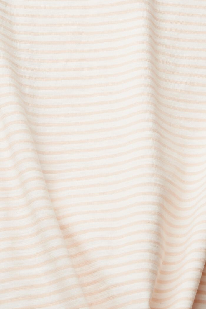 Striped T-shirt with embroidered motif, NUDE, detail image number 4