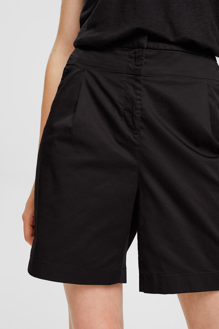 Bermuda shorts made of pima cotton, BLACK, detail image number 3