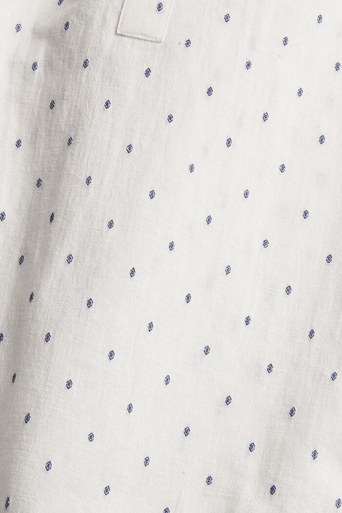 Patterned blouse with a cup-shaped neckline, OFF WHITE, detail image number 1