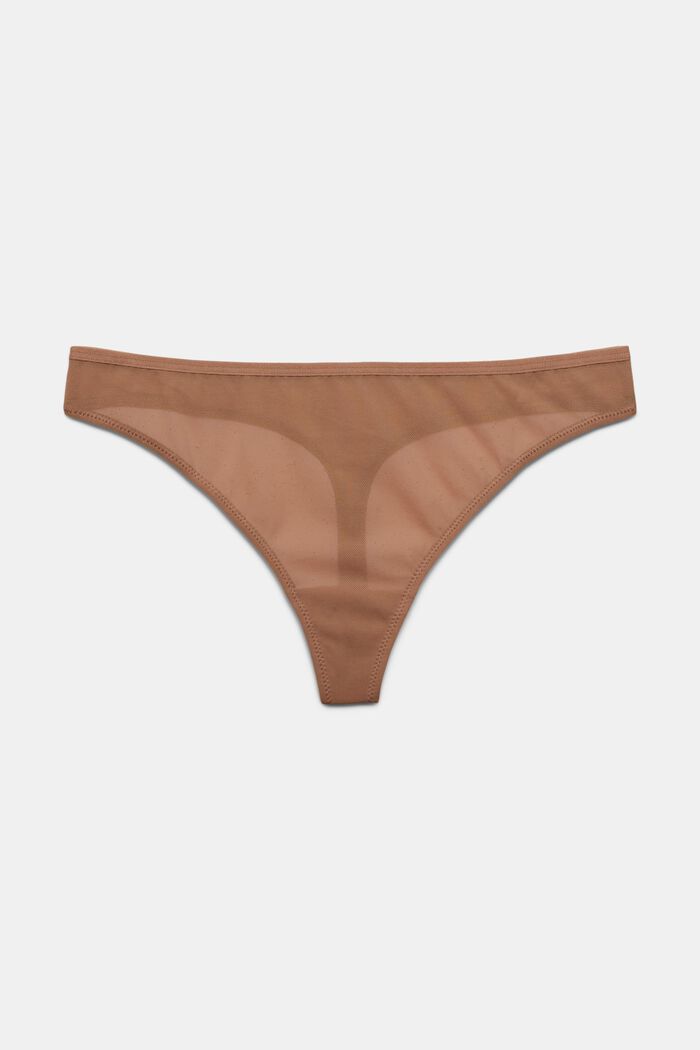 Made of recycled material: Hipster thong in delicate mesh, SKIN BEIGE, detail image number 0