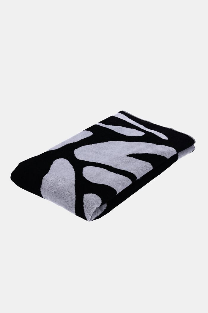 Beach towel with animal print, BLACK, detail image number 1