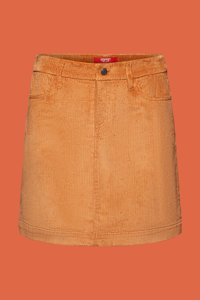 Corduroy Mini Skirt, CARAMEL, detail image number 5