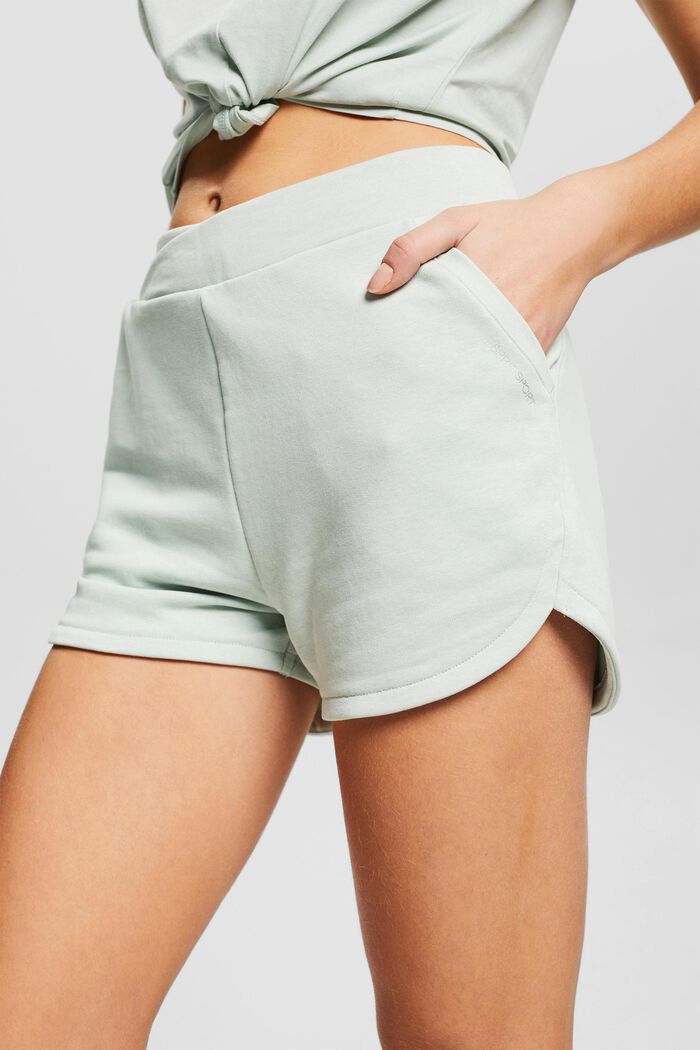Sweat shorts made of organic blended cotton, PASTEL GREEN, detail image number 2