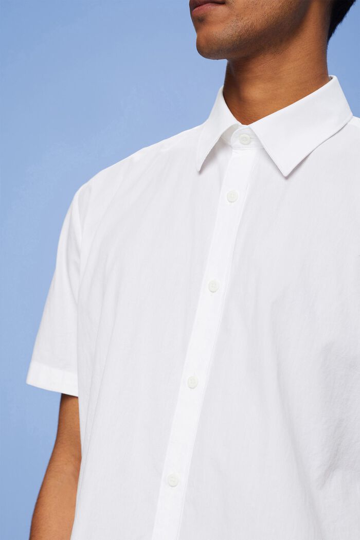 Short Sleeve Button Down Shirt, WHITE, detail image number 2