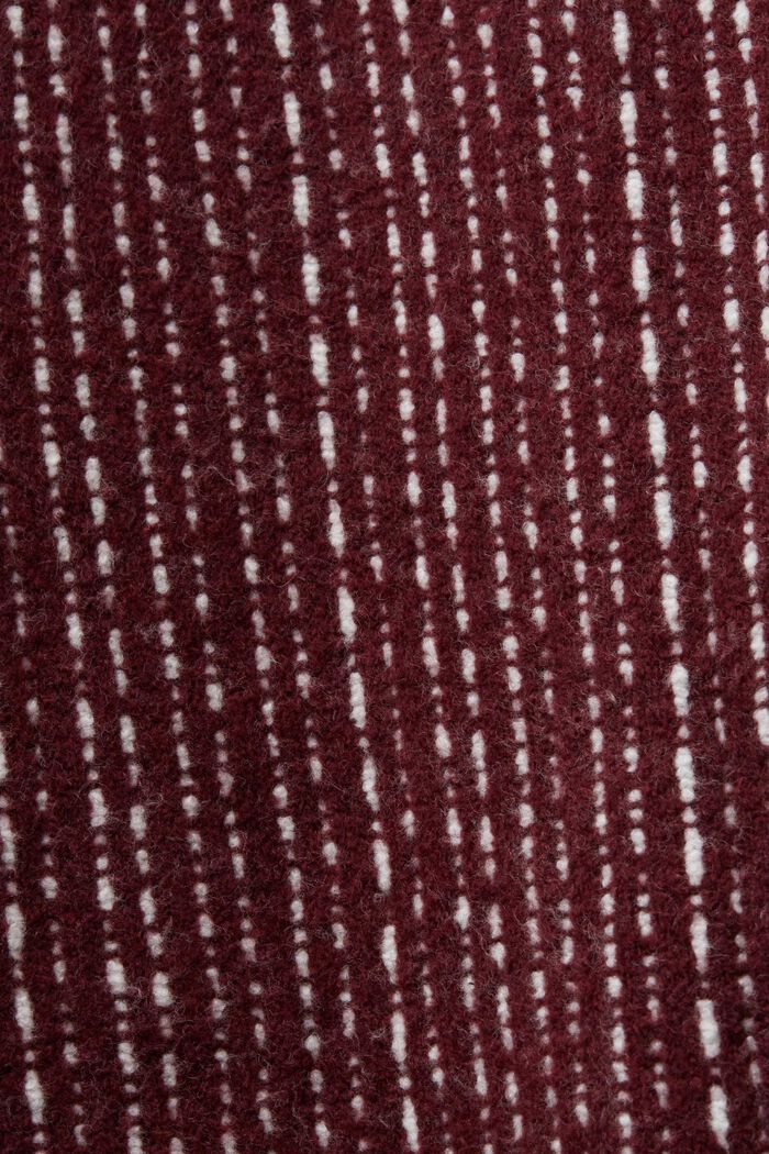 Long Sleeve Troyer Sweater, BORDEAUX RED, detail image number 5