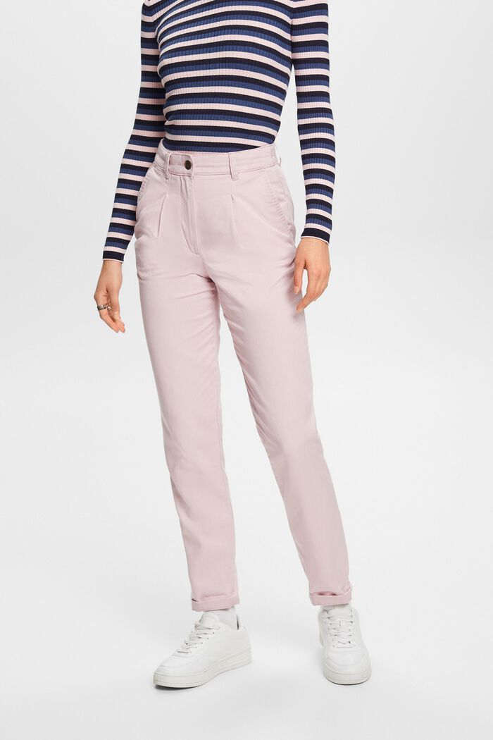 Mid-Rise Cotton-Blend Chinos, OLD PINK, detail image number 0