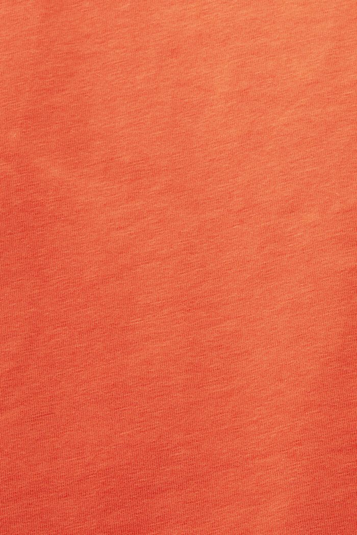 T-shirt with boat neckline, ORANGE RED, detail image number 5