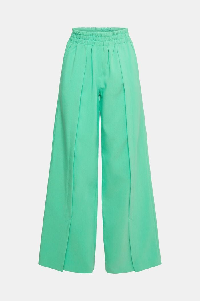 Wide leg trousers, GREEN, overview